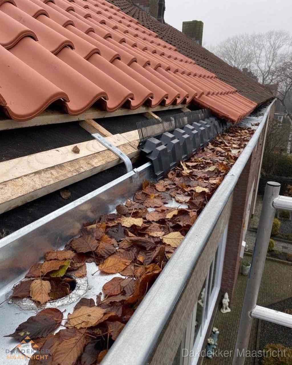 Plat dak bedrijfspand met bitumen dakbedekking en lichtkoepels in Maastricht